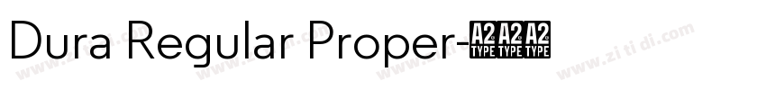 Dura Regular Proper字体转换